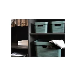 Petit Bac de rangement élégant 6 litres EDA - Vert