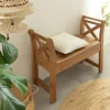 Petit banc en bois d'acacia Isolde