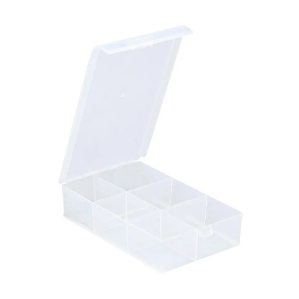 Petit Organiseur transparent 6 compartiments fixes Allit