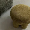 Petit tabouret en tissu kaki Toby