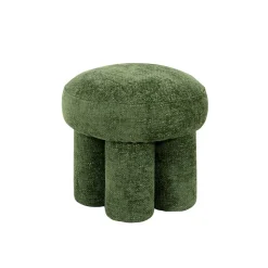 Petit tabouret en tissu vert Toby