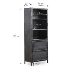 Petit vaisselier en métal Locker