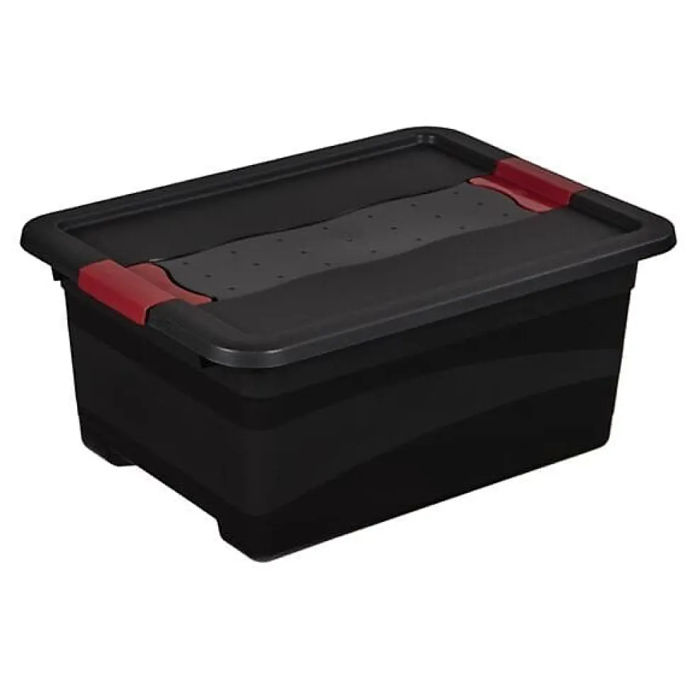 Petite boîte de rangement résistante empilable 12 litres - Rouge