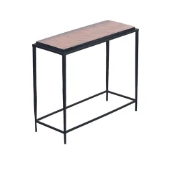 Petite console en verre fumé et métal L80 cm IGLOO
