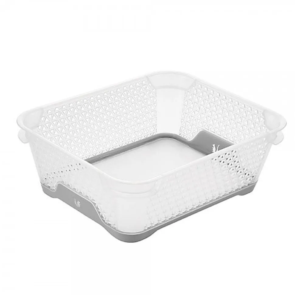 Petite Corbeille de rangement A6 anti adhérente - Gris