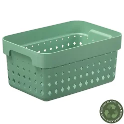 Petite Corbeille Elégante en Plastique Recyclé S - Vert