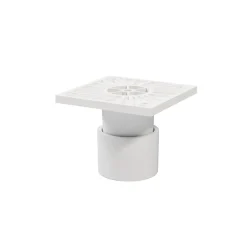 Pied bas réglable blanc GoodHome Atomia H. 5 - 6 cm vendu par 2
