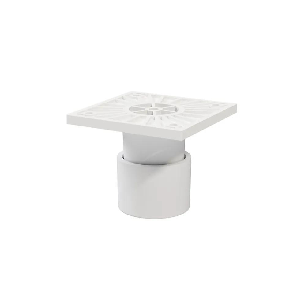Pied bas réglable blanc GoodHome Atomia H. 5 - 6 cm vendu par 2