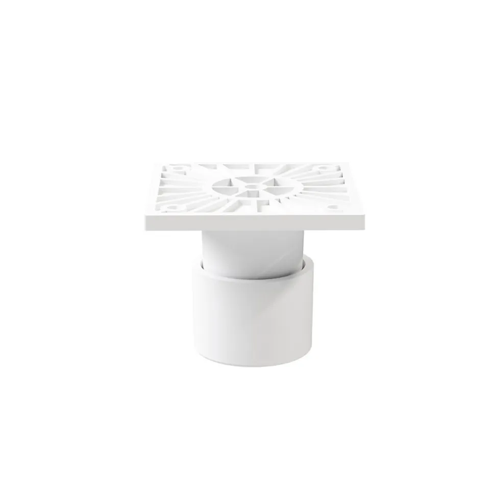 Pied bas réglable blanc GoodHome Atomia H. 5 - 6 cm vendu par 2