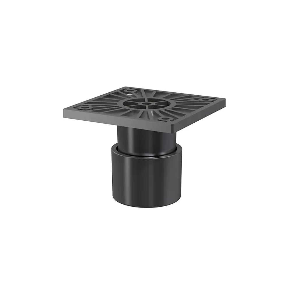 Pied bas réglable gris GoodHome Atomia hauteur min 5 cm max 6 cm vendu par 2