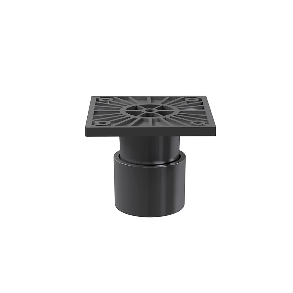 Pied bas réglable gris GoodHome Atomia hauteur min 5 cm max 6 cm vendu par 2