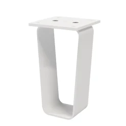 Pied en métal blanc GoodHome Atomia hauteur 11 cm vendu par 2