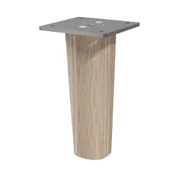 Pied en métal et bois GoodHome Atomia hauteur 11 cm vendu par 2
