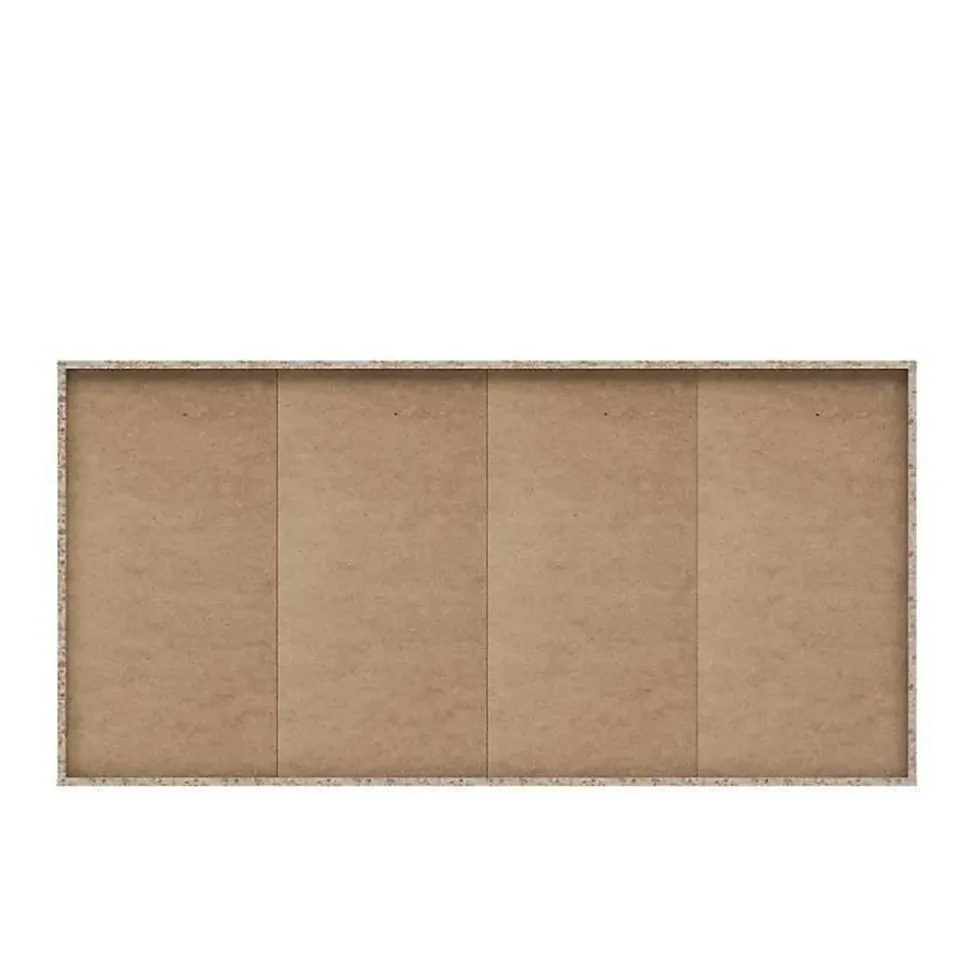 PILVI Buffet bas 4 portes 4 tiroirs - Blanc mat - L 162,3 x P 34,2 x H 88,1 cm