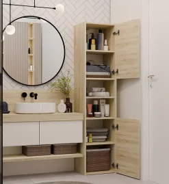 PISA - Armoire colonne de salle de bains - Dimensions 170x40x30cm