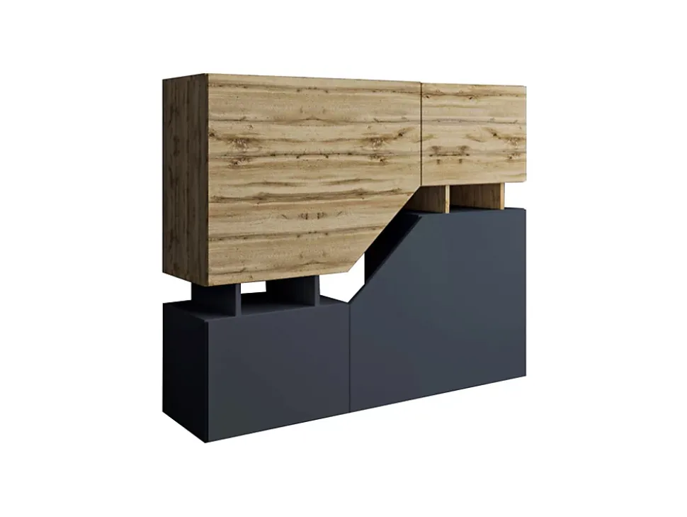 Pitt - buffet haut - 4 portes - 120 cm - Best Mobilier
