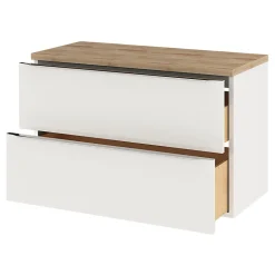 Plan de toilette GoodHome Hartland L. 100 cm chêne
