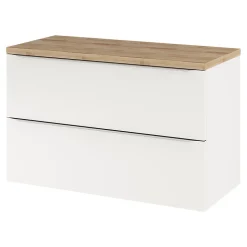 Plan de toilette GoodHome Hartland L. 100 cm chêne