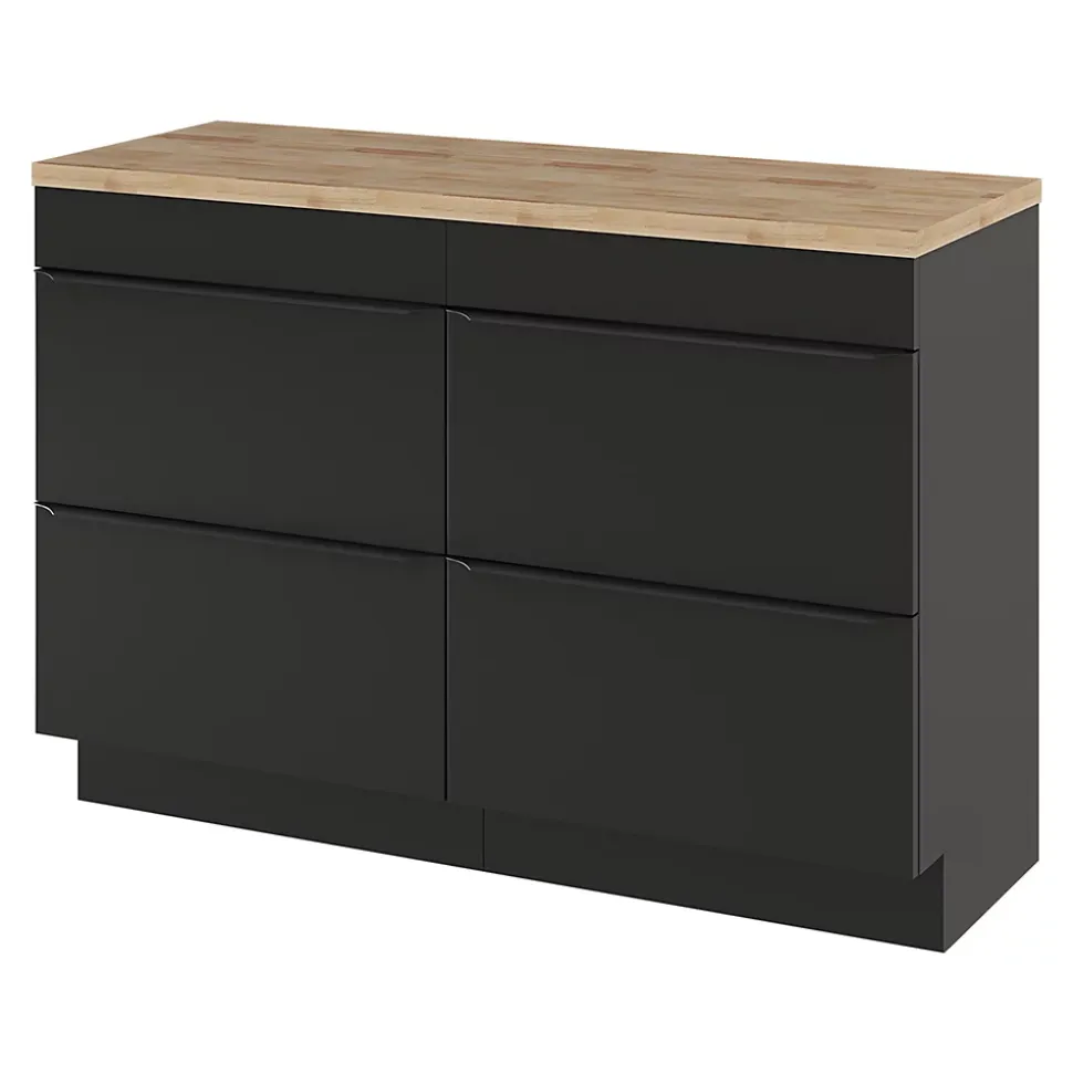 Plan de toilette GoodHome Hartland L. 120 cm chêne