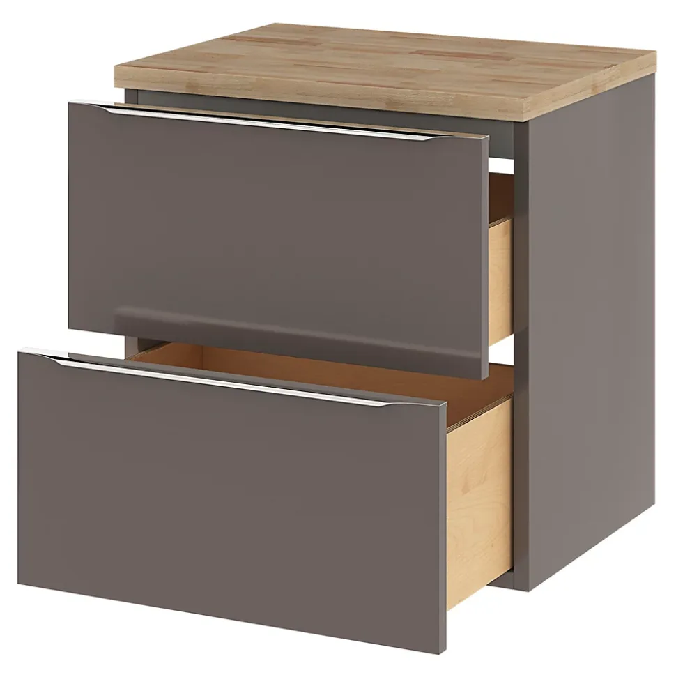 Plan de toilette GoodHome Hartland L. 60 cm chêne