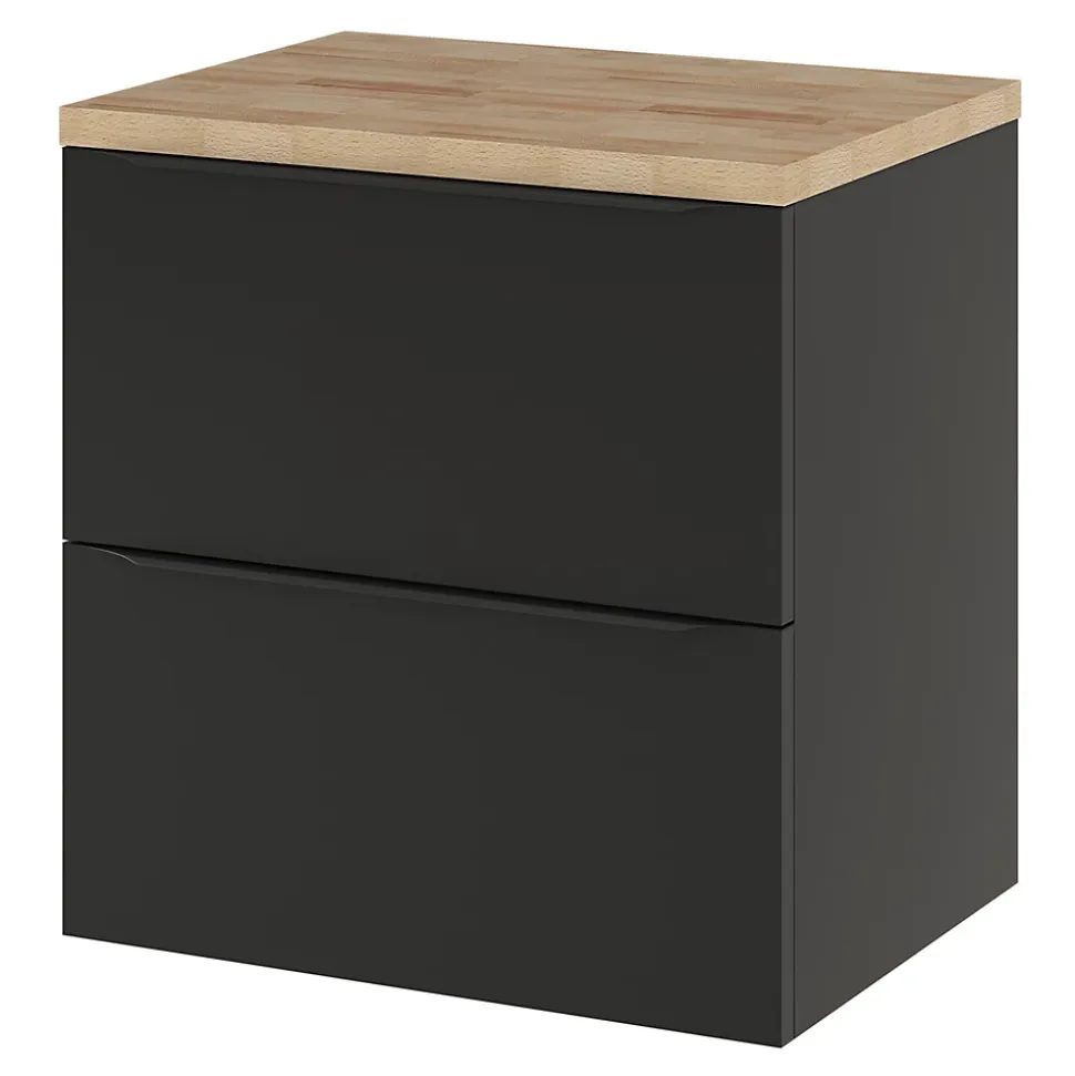 Plan de toilette GoodHome Hartland L. 60 cm chêne