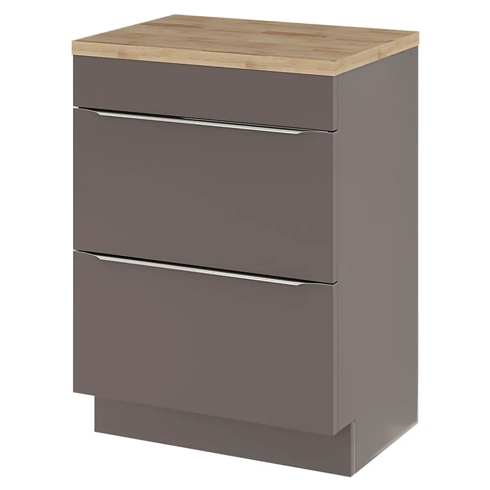 Plan de toilette GoodHome Hartland L. 60 cm chêne
