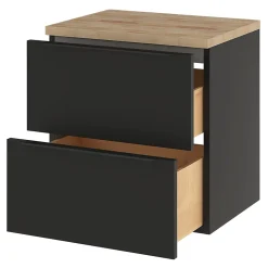 Plan de toilette GoodHome Hartland L. 60 cm chêne