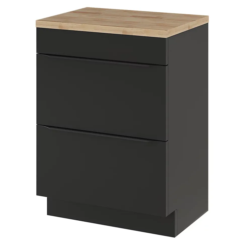 Plan de toilette GoodHome Hartland L. 60 cm chêne