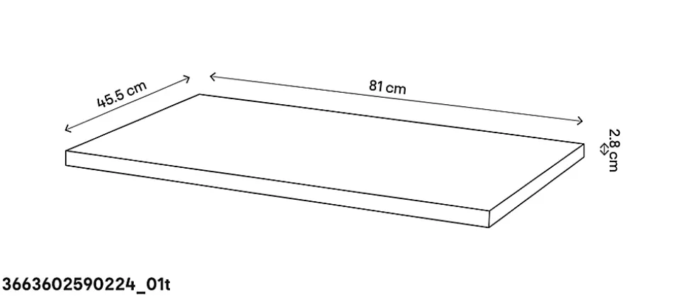 Plan de toilette GoodHome Talland 80 cm
