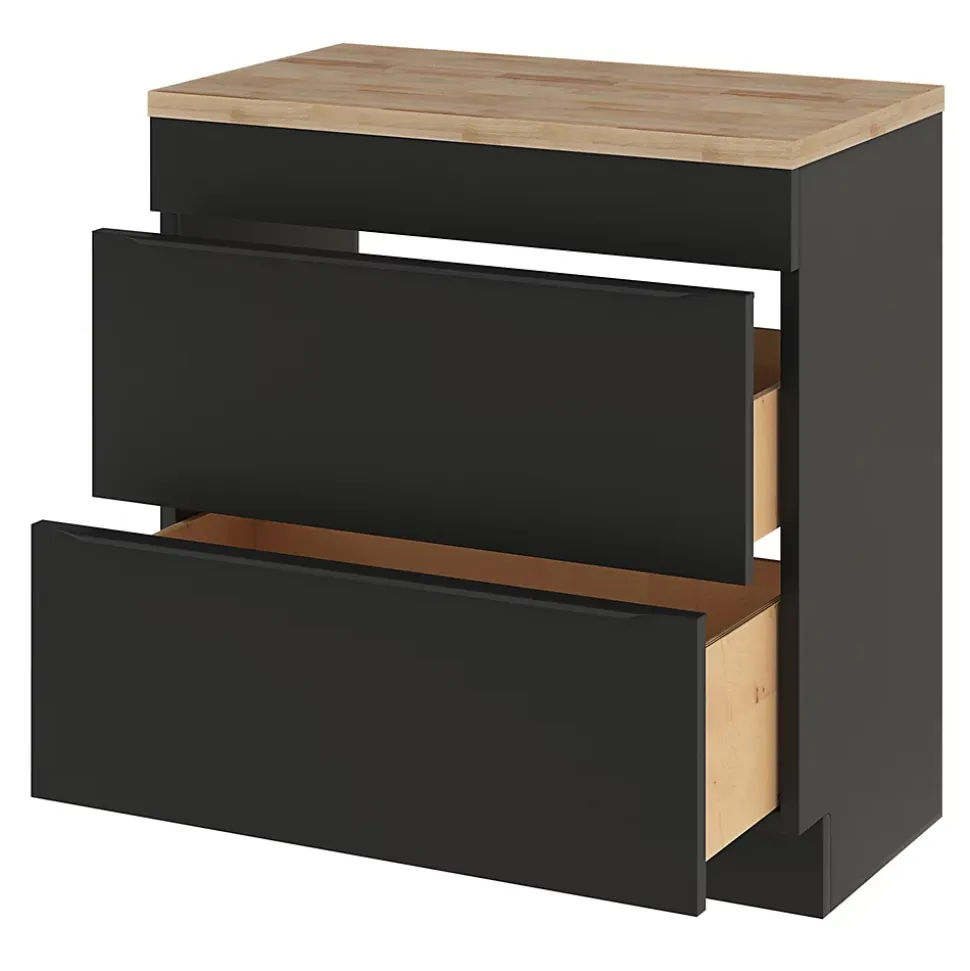 Plan de toilette GoodHome Hartland L. 80 cm chêne