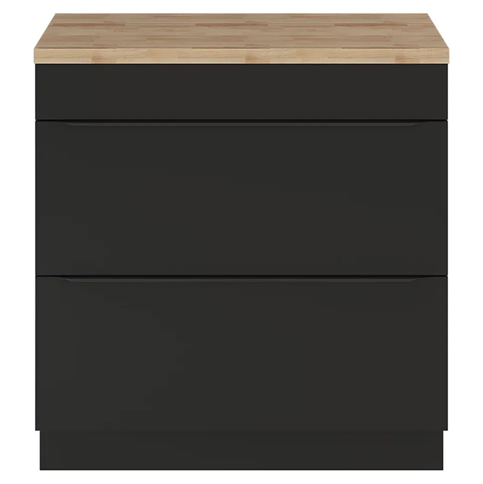 Plan de toilette GoodHome Hartland L. 80 cm chêne