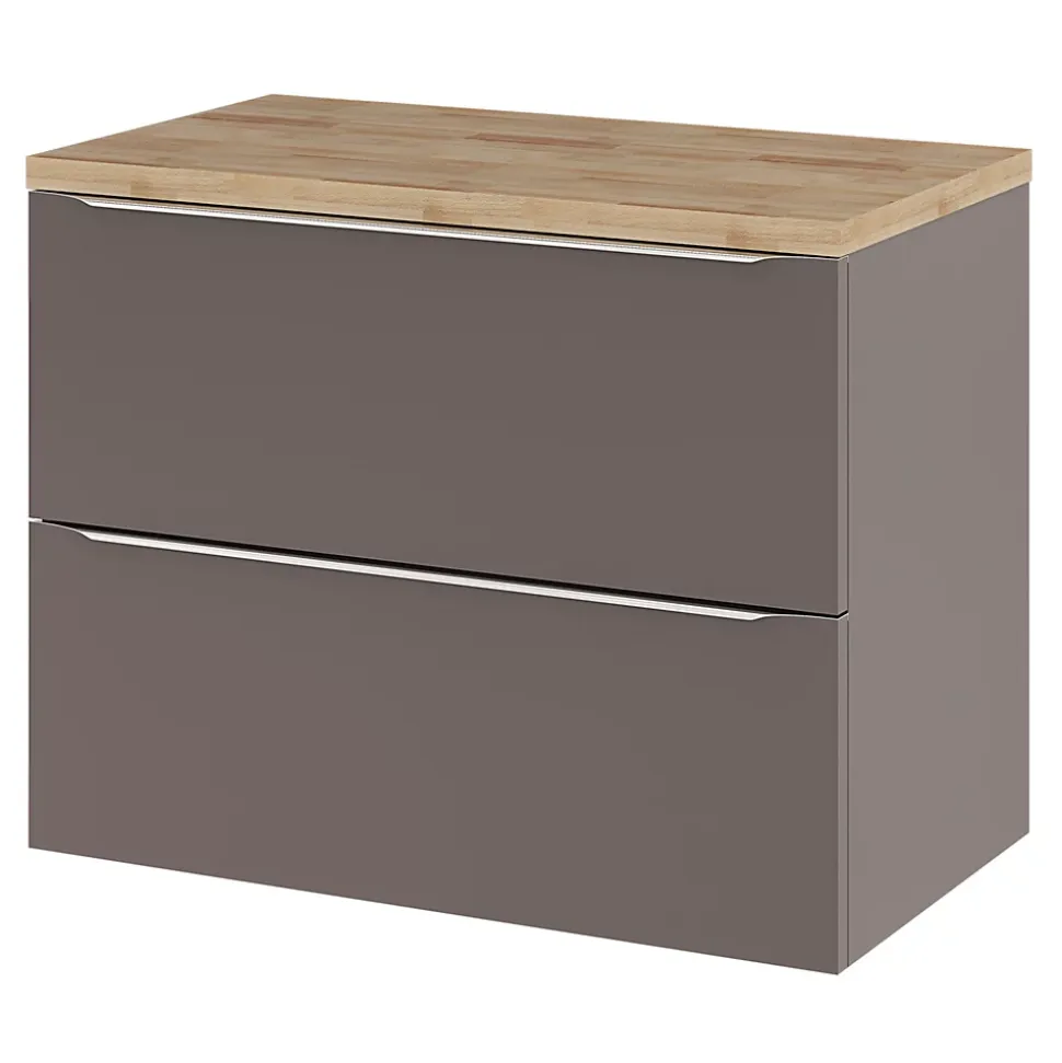 Plan de toilette GoodHome Hartland L. 80 cm chêne