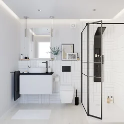 Plan de toilette GoodHome Hartland L. 80 cm chêne