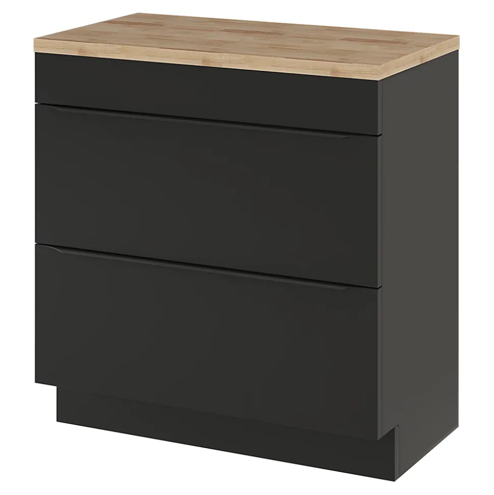 Plan de toilette GoodHome Hartland L. 80 cm chêne