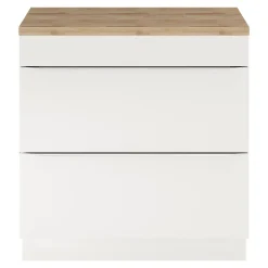 Plan de toilette GoodHome Hartland L. 80 cm chêne