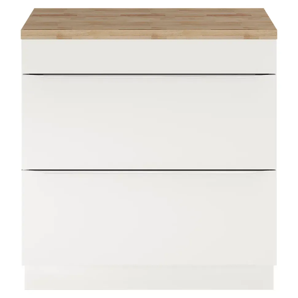 Plan de toilette GoodHome Hartland L. 80 cm chêne