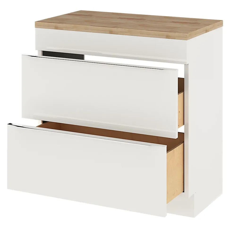 Plan de toilette GoodHome Hartland L. 80 cm chêne