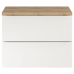 Plan de toilette GoodHome Hartland L. 80 cm chêne