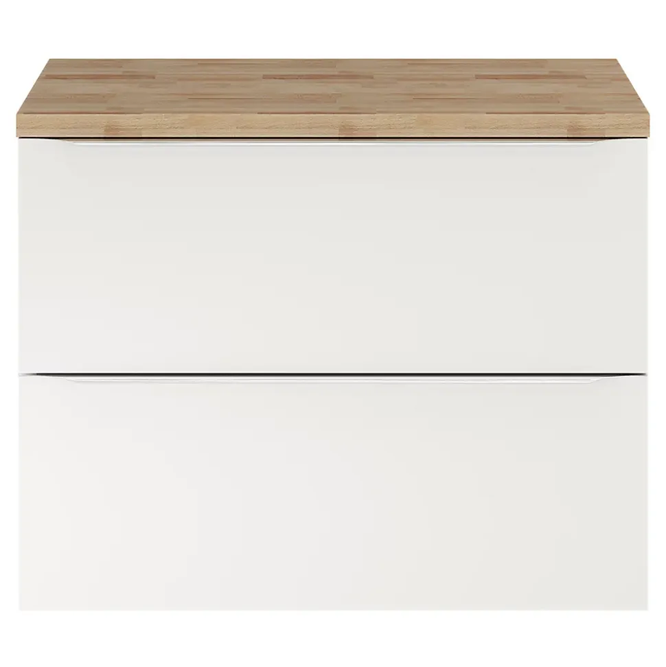 Plan de toilette GoodHome Hartland L. 80 cm chêne