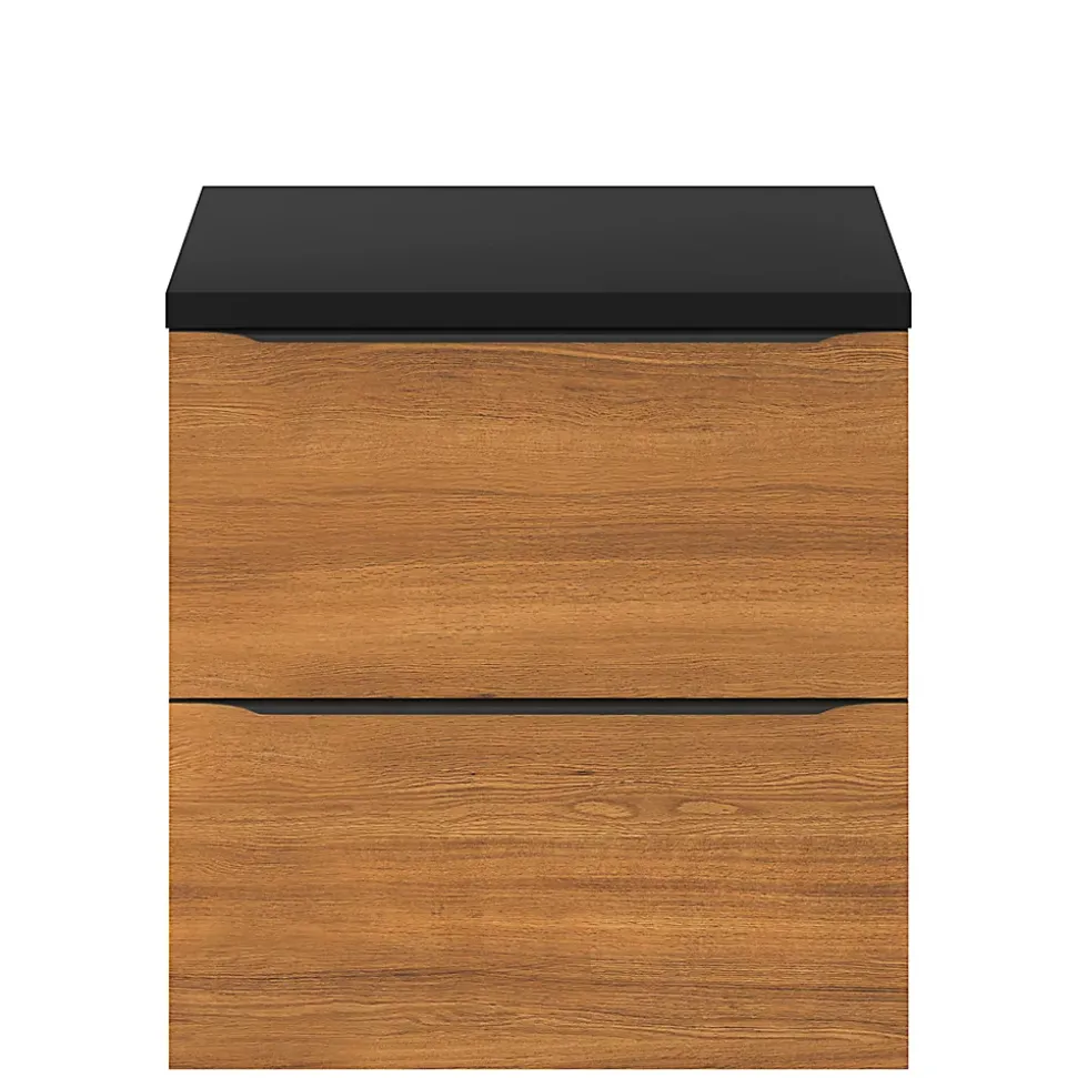 Plan de toilette L.60,5 x l.45,5 cm, noir mat, GoodHome Cadelia