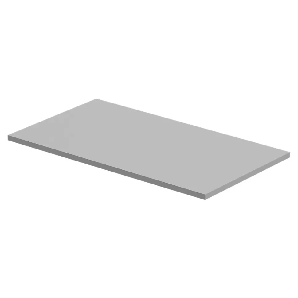Plan de toilette L.80 x l.45 x ép.1,8 cm, blanc mat, Kentia