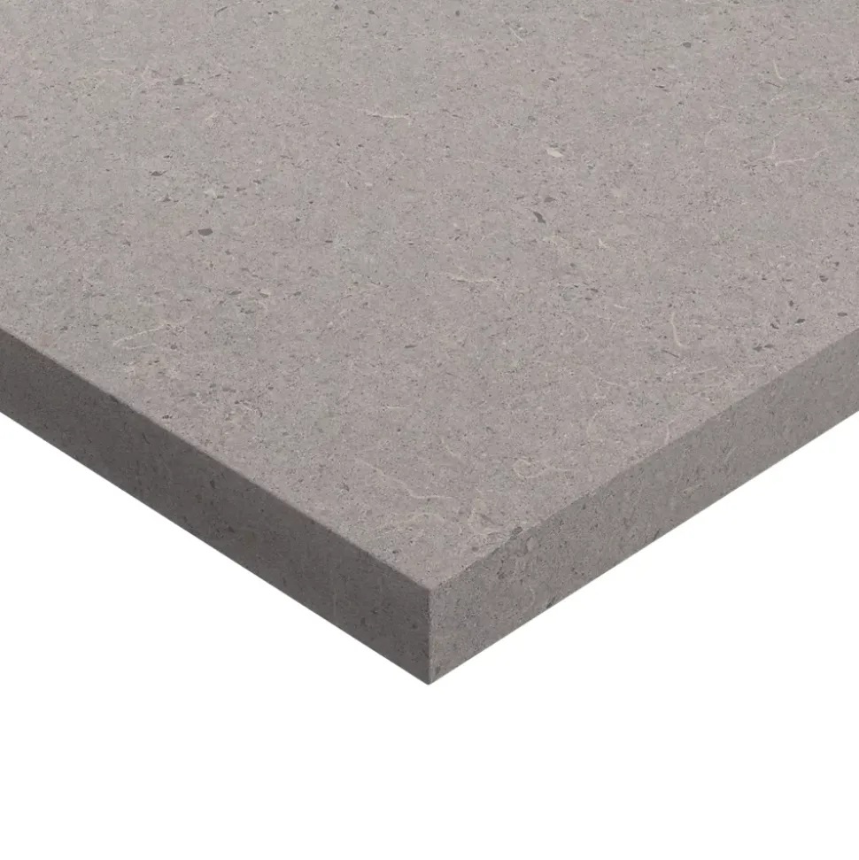 Plan de toilette L.100 x l.45 x ép.2 cm, effet granite gris, Cadélia