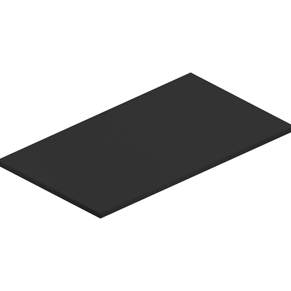 Plan de toilette noir mat L.90 x l.51,5 x ép.2 cm, Pura+