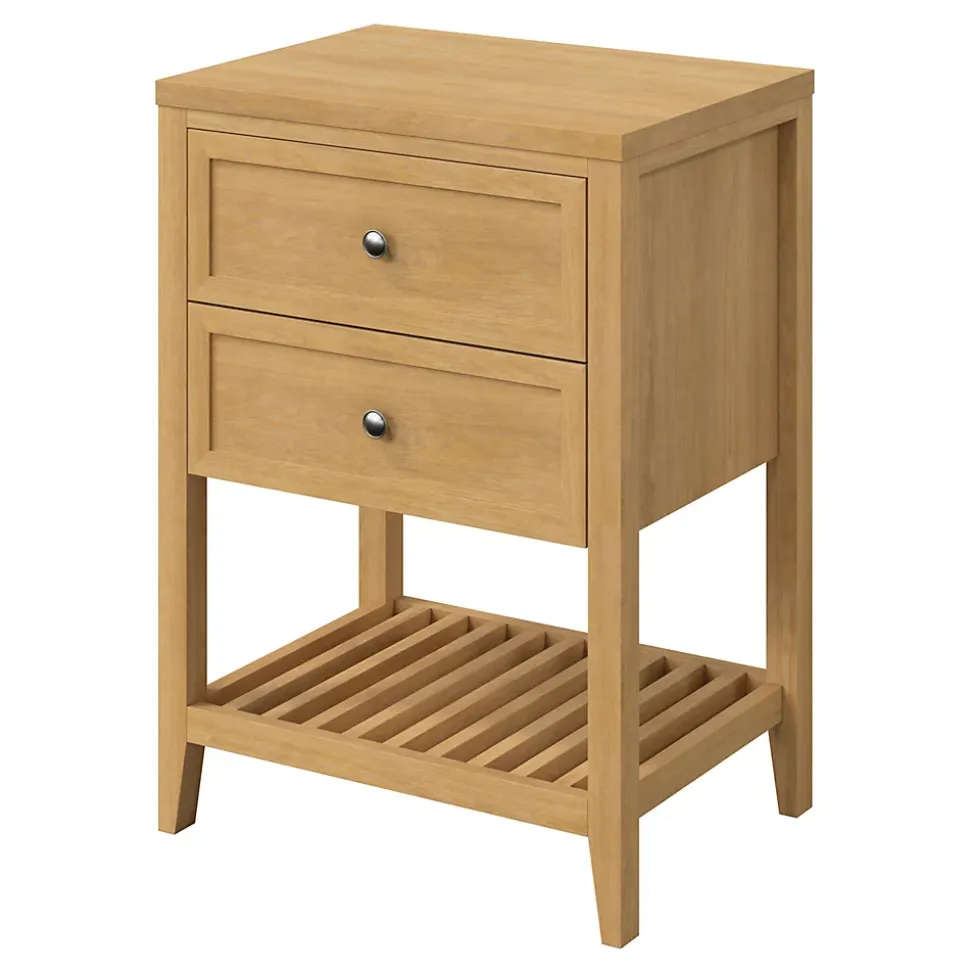 Plan de toilette placage chêne L.60,4 x l.45,2 x ép.2,8 cm, GoodHome Perma
