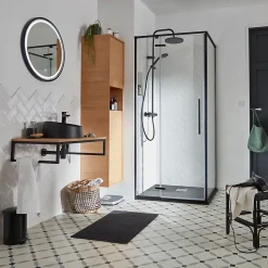 Plan de toilette placage chêne L.80 x l.45 x ép.1,8 cm GoodHome Avela
