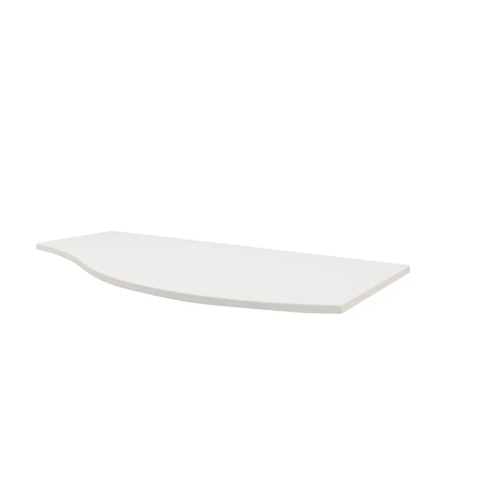 Plan de toilette pour vasque à poser version droite Vague blanc mat 103,1 cm