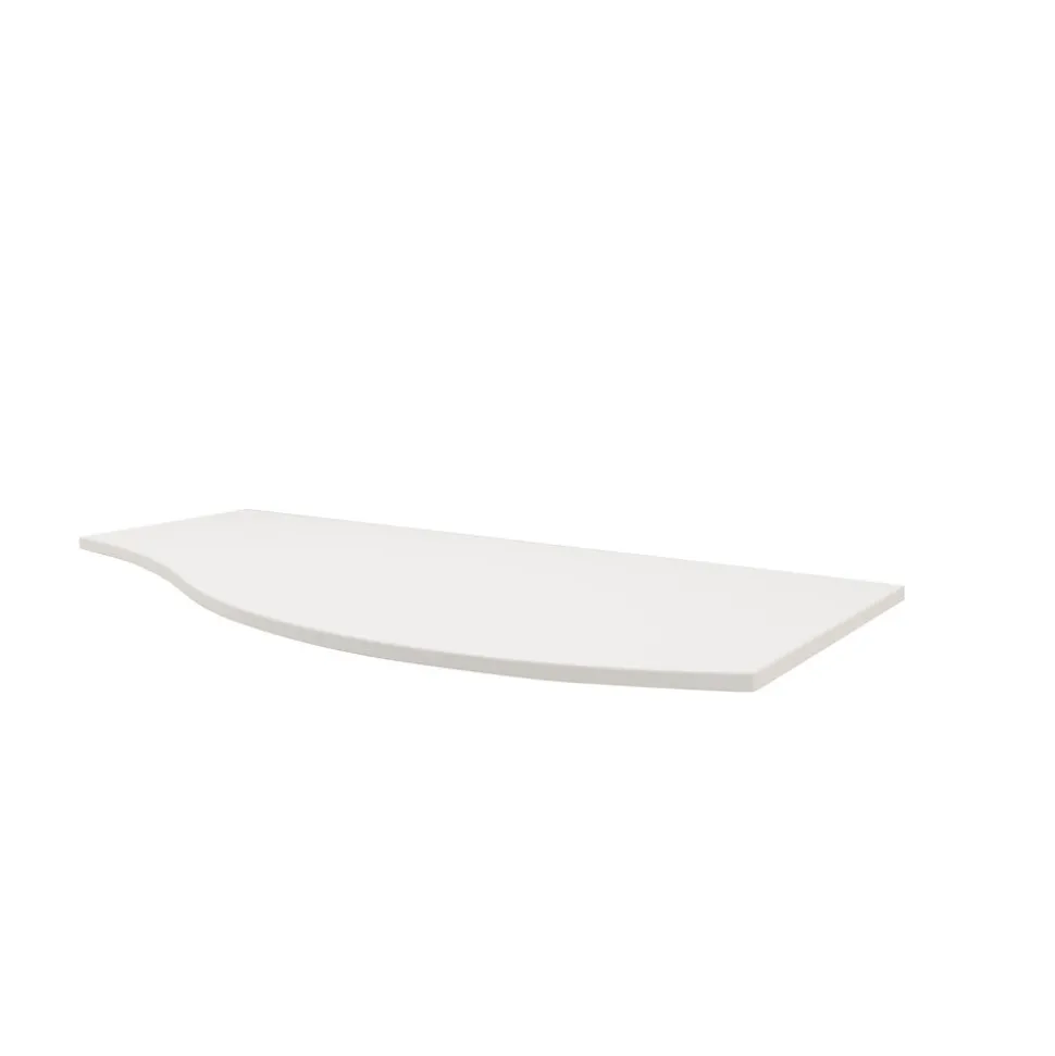 Plan de toilette pour vasque à poser version droite Vague blanc brillant 103,1 cm