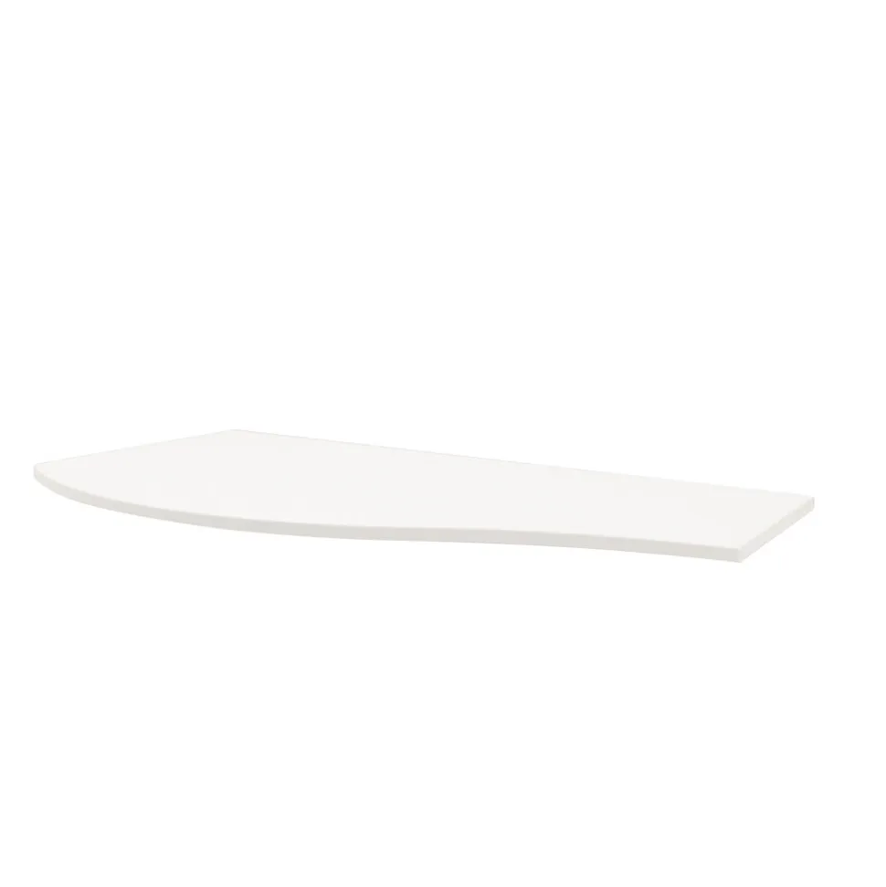 Plan de toilette pour vasque à poser version gauche Vague blanc brillant 103,1 cm
