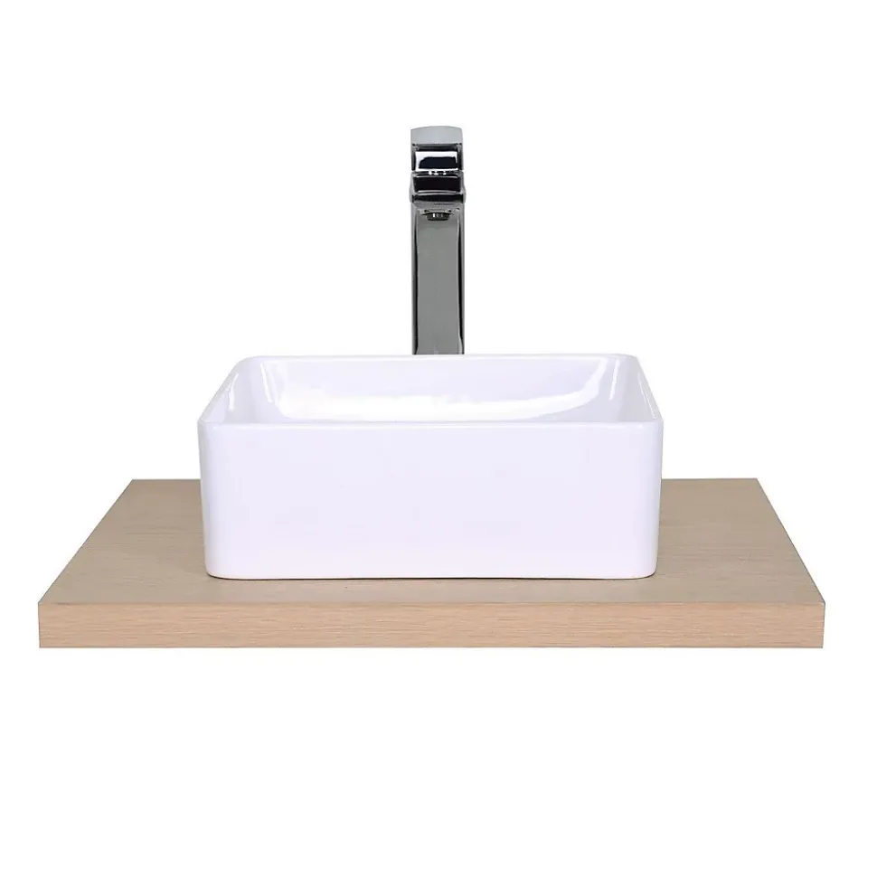 Plan de toilette suspendu 60cm WILL avec équerres invisibles