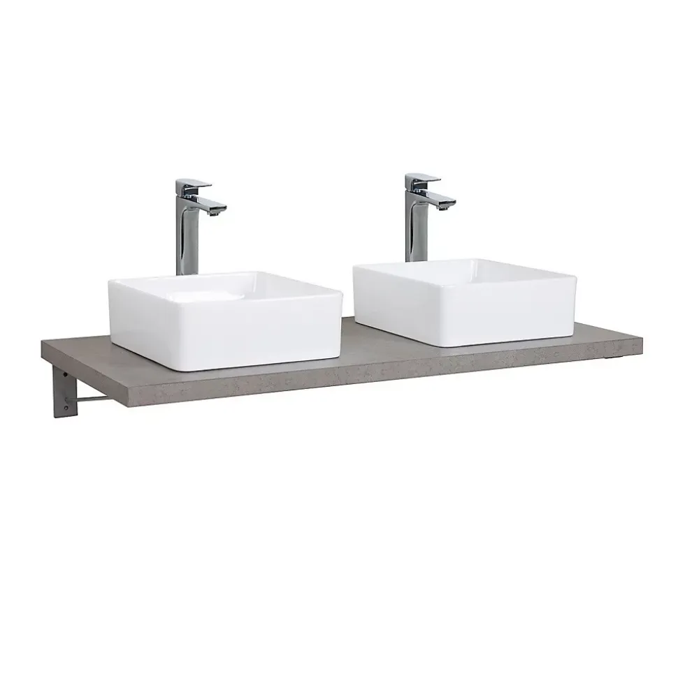 Plan de toilette suspendu 120cm WILL avec équerres invisibles